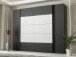 Dreh-/Schwebetürenschrank >NARAGO< 10 Böden, 2 Stangen, Schwarz / Weiss - 270,3x210,5x61,2 (BxHxT)