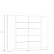 Dreh-/Schwebetürenschrank >NARAGO< 10 Böden, 2 Stangen, Schwarz / Weiss - 270,3x210,5x61,2 (BxHxT)
