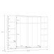 Dreh-/Schwebetürenschrank >NARAGO< 10 Böden, 2 Stangen, Schwarz / Weiss - 270,3x210,5x61,2 (BxHxT)