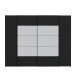 Dreh-/Schwebetürenschrank >NARAGO< 10 Böden, 2 Stangen, Schwarz / Weiss - 270,3x210,5x61,2 (BxHxT)