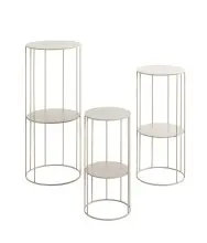 Blumentisch >54182< (3er Set) in grau...