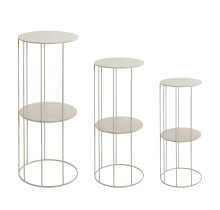 Blumentisch >54182< (3er Set) in grau (Kaschmirgrau) - 45x21 (HxD)