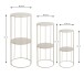 Blumentisch >54182< (3er Set) in grau (Kaschmirgrau) - 45x21 (HxD)
