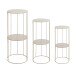 Blumentisch >54182< (3er Set) in grau (Kaschmirgrau) - 45x21 (HxD)