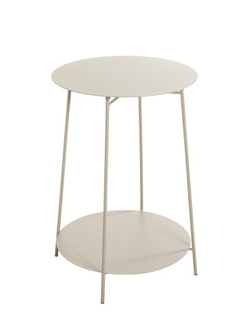 Beistelltisch >54183< in grau (Kaschmirgrau), Metall - 60x45cm (HxD)