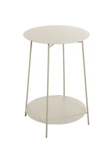 Beistelltisch >54183< in grau (Kaschmirgrau), Metall - 60x45cm (HxD)