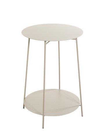 Beistelltisch >54183< in grau (Kaschmirgrau), Metall - 60x45cm (HxD)