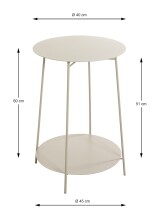 Beistelltisch >54183< in grau (Kaschmirgrau),...