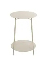 Beistelltisch >54183< in grau (Kaschmirgrau), Metall - 60x45cm (HxD)