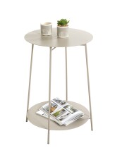 Beistelltisch >54183< in grau (Kaschmirgrau), Metall - 60x45cm (HxD)
