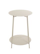 Beistelltisch >54183< in grau (Kaschmirgrau), Metall - 60x45cm (HxD)