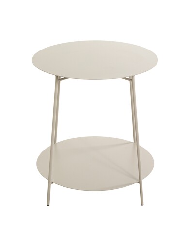 Beistelltisch >54184< in grau (Kaschmirgrau), Stahlrohr; Metall - 50x50cm (HxD)
