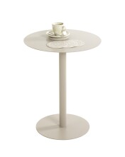 Beistelltisch >55141< in grau (Kaschmirgrau), Stahlrohr, Metall - 50x40cm (HxD)