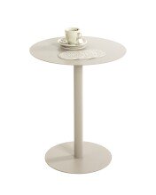 Beistelltisch >55141< in grau (Kaschmirgrau), Stahlrohr, Metall - 50x40cm (HxD)