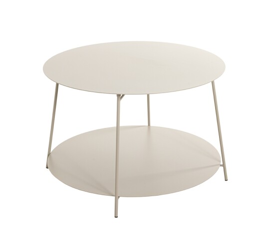 Couchtisch >55179< in grau (Kaschmirgrau), Stahlrohr, Metall - 40x65cm (HxD)