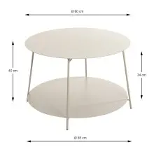 Couchtisch >55179< in grau (Kaschmirgrau),...