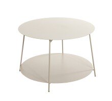 Couchtisch >55179< in grau (Kaschmirgrau), Stahlrohr, Metall - 40x65cm (HxD)