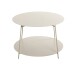 Couchtisch >55179< in grau (Kaschmirgrau), Stahlrohr, Metall - 40x65cm (HxD)