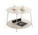 Couchtisch >55179< in grau (Kaschmirgrau), Stahlrohr, Metall - 40x65cm (HxD)
