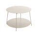 Couchtisch >55179< in grau (Kaschmirgrau), Stahlrohr, Metall - 40x65cm (HxD)