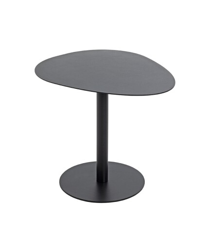Beistelltisch >59539< in schwarz, Stahlrohr, Metall - 51x42x41cm (BxHxT)