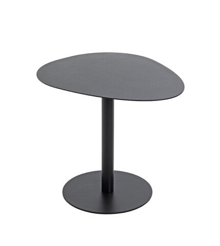 Beistelltisch >59539< in schwarz, Stahlrohr, Metall - 51x42x41cm (BxHxT)