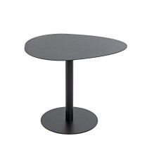 Beistelltisch >59539< in schwarz, Stahlrohr, Metall - 51x42x41cm (BxHxT)