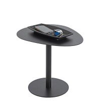 Beistelltisch >59539< in schwarz, Stahlrohr, Metall - 51x42x41cm (BxHxT)