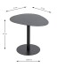 Beistelltisch >59539< in schwarz, Stahlrohr, Metall - 51x42x41cm (BxHxT)
