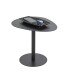 Beistelltisch >59539< in schwarz, Stahlrohr, Metall - 51x42x41cm (BxHxT)