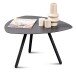 Couchtisch >Mira 3< aus Metall, in anthrazit - 60x35x60 (BxHxT)