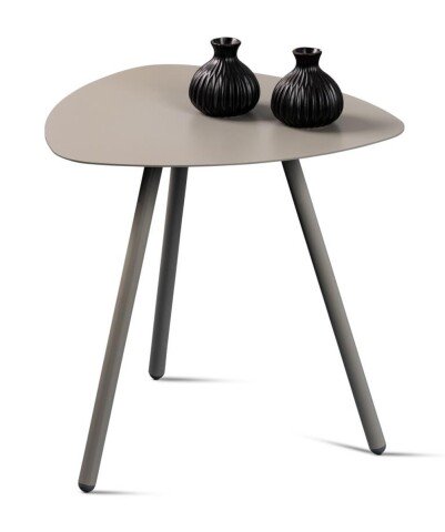 Beistelltisch >Mira 2< in grau, Metall grau - 50x50cm (BxH)