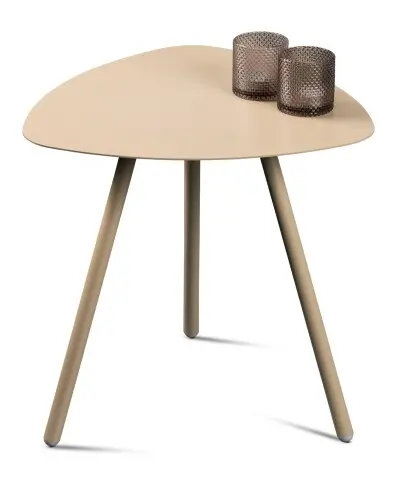 Beistelltisch >Mira 2< in cremeweiß, Metall cremeweiß - 50x50x50cm (LxBxH)