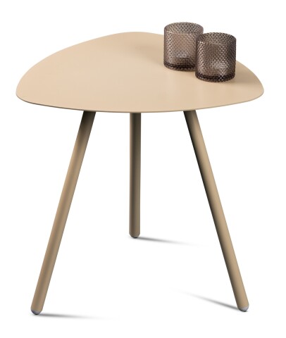 Beistelltisch >Mira 2< in cremeweiß, Metall cremeweiß - 50x50x50cm (LxBxH)