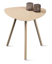 Beistelltisch >Mira 2< in cremeweiß, Metall cremeweiß - 50x50x50cm (LxBxH)