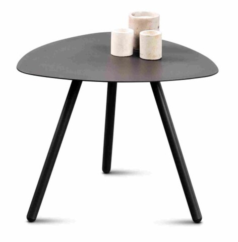 Beistelltisch >Mira 1< Metall, pulverbeschichtet, in anthrazit - 50x40x50 (BxHxT)