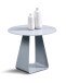Beistelltisch >Freddy 1< in grau, Metall grau pulverbeschichtet - 38x45cm (HxD)