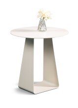 Beistelltisch >Freddy 2< Metall, pulverbeschichtet, in cremeweiß - 45x45 (HxD)