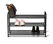 Schuhregal >Bock< in schwarz, Metall schwarz - 80x51x30cm (BxHxT)