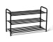 Schuhregal >Bock< in schwarz, Metall schwarz - 80x51x30cm (BxHxT)