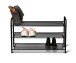 Schuhregal >Bock< in schwarz, Metall schwarz - 80x51x30cm (BxHxT)