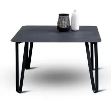 Couchtisch >Emma 3< in schwarz, Metall  -...
