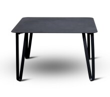 Couchtisch >Emma 3< in schwarz, Metall  - 75x45x75cm (BxHxT)