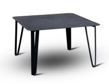 Couchtisch >Emma 3< in schwarz, Metall  - 75x45x75cm (BxHxT)