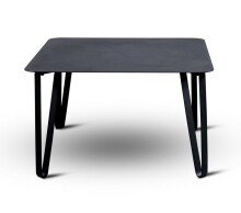 Couchtisch >Emma 3< in schwarz, Metall  - 75x45x75cm (BxHxT)