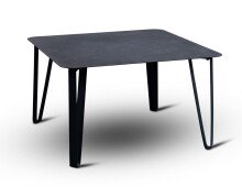 Couchtisch >Emma 3< in schwarz, Metall  - 75x45x75cm (BxHxT)