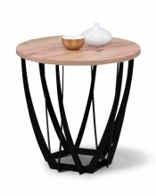 Beistelltisch >Mella 1< Metall in schwarz / Artisan...
