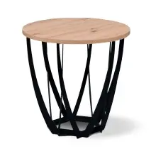 Beistelltisch >Mella 1< Metall in schwarz / Artisan...