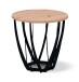 Beistelltisch >Mella 1< Metall in schwarz / Artisan Eiche Dekor - 50x50 (HxD)