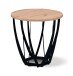 Beistelltisch >Mella 1< Metall in schwarz / Artisan Eiche Dekor - 50x50 (HxD)